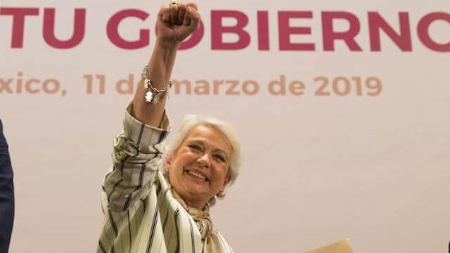 Olga Sánchez Cordero, secretaria de Gobernación de la administración de AMLO