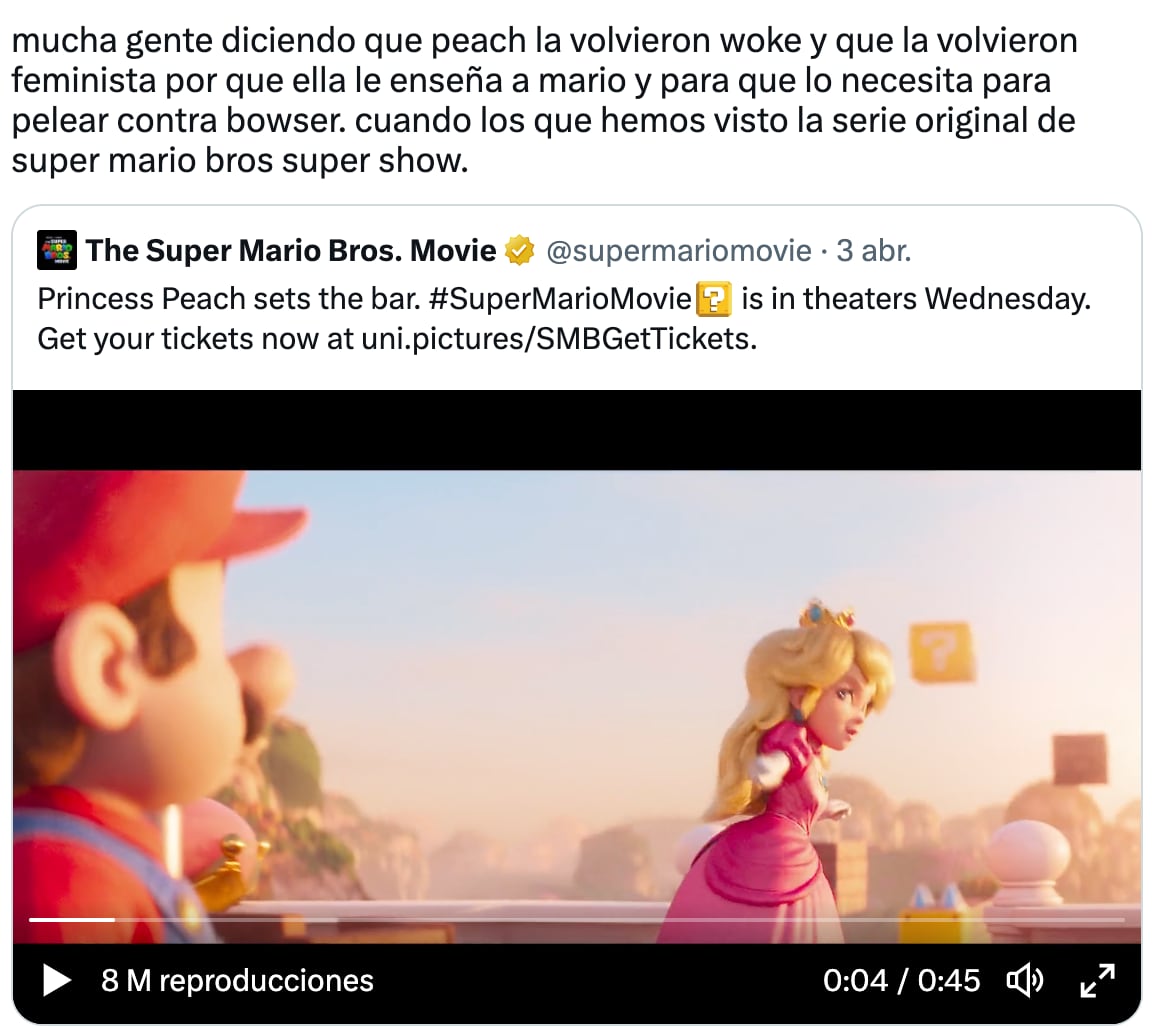 Critican a la Princesa Peach en Super Mario Bros. por su feminismo y usuarios aseguran que siempre ha sido así