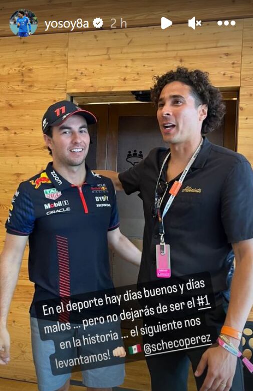 Checo Pérez y Memo Ochoa