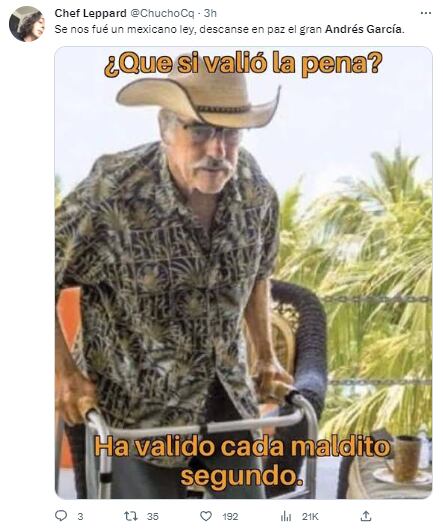 Memes muerte de Andrés García