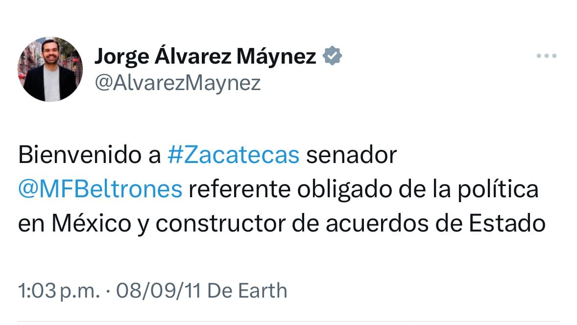 Jorge Álvarez Máynez sobre Manlio Fabio Beltrones cuando estaba en el PRI