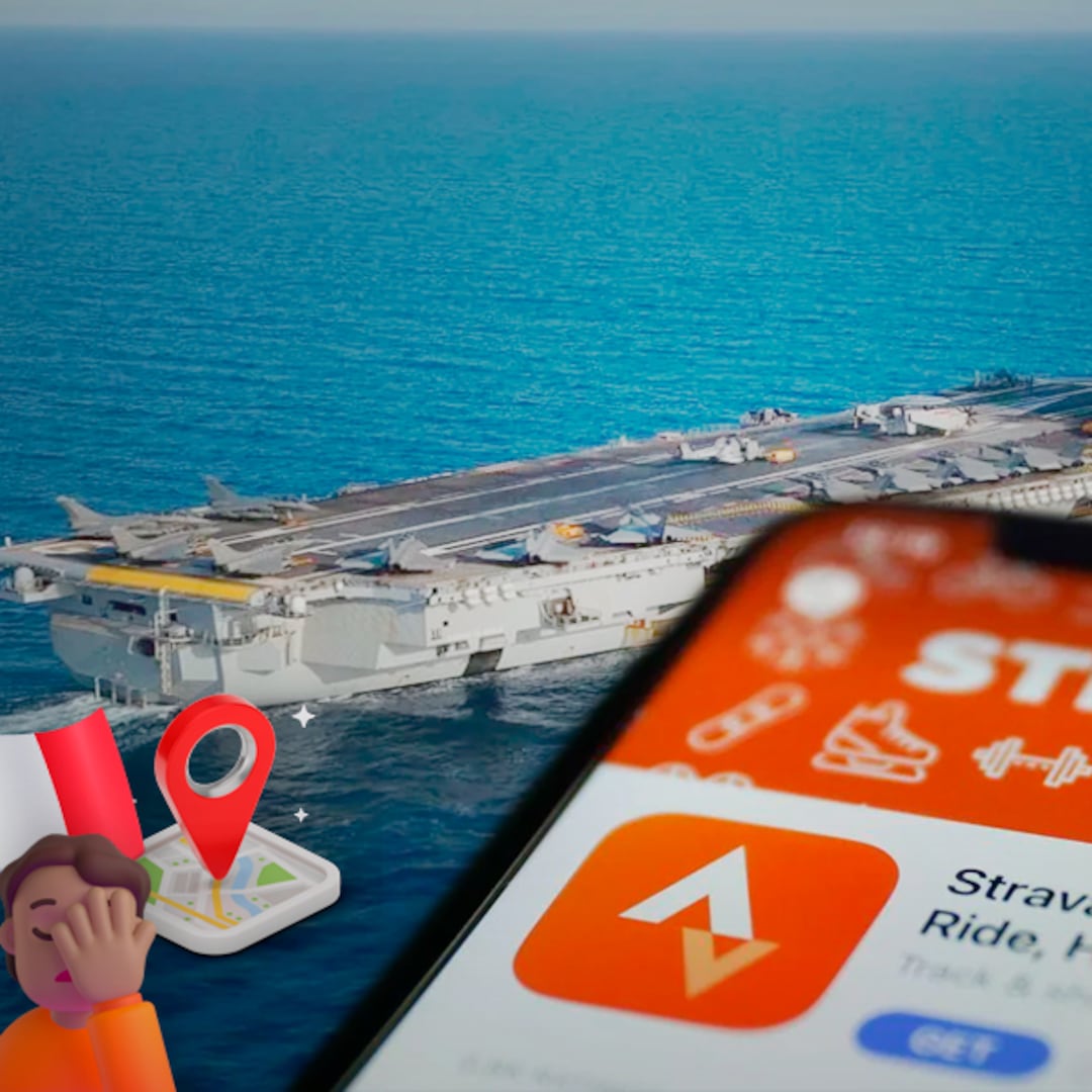 Así Strava dejó al descubierto el portaaviones Charles de Gaulle
