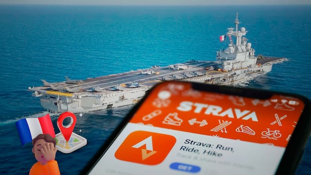 Así Strava dejó al descubierto el portaaviones Charles de Gaulle