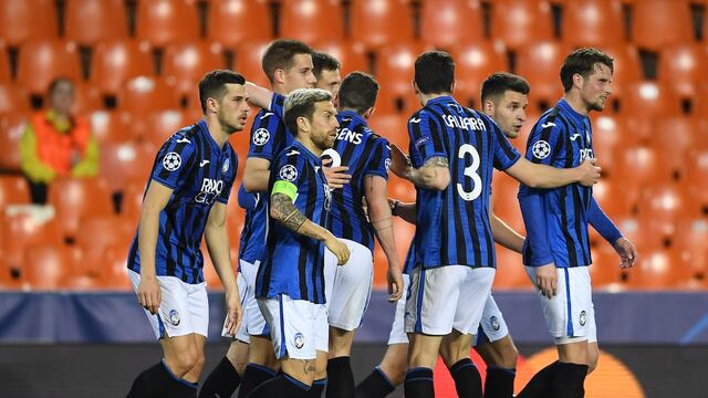 Atalanta celebra en Mestalla