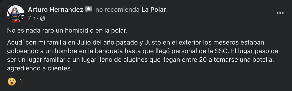 La Polar: meseros eran acusados de golpear a clientes desde 2016