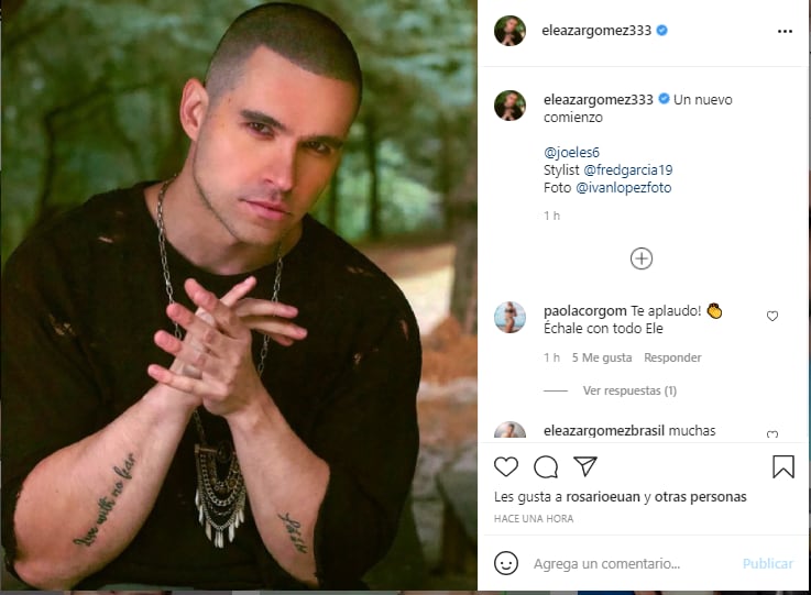 Eleazar Gómez en Instagram.