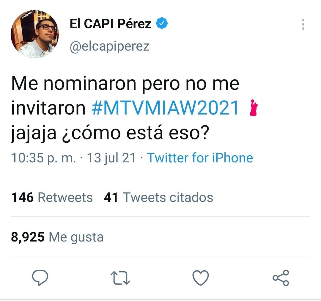 Publicación de Twitter