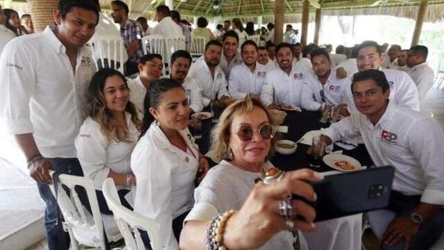 Elba Esther Gordillo durante evento de Redes Sociales Progresistas