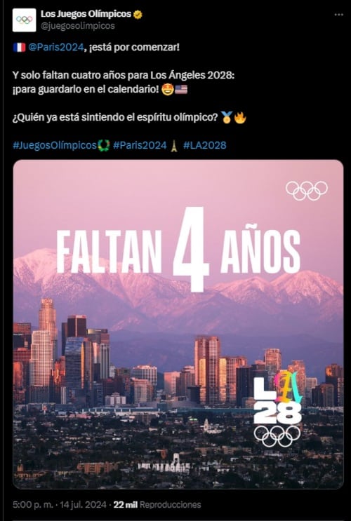 Inicia la cuenta regresiva para Los Ángeles 2028.