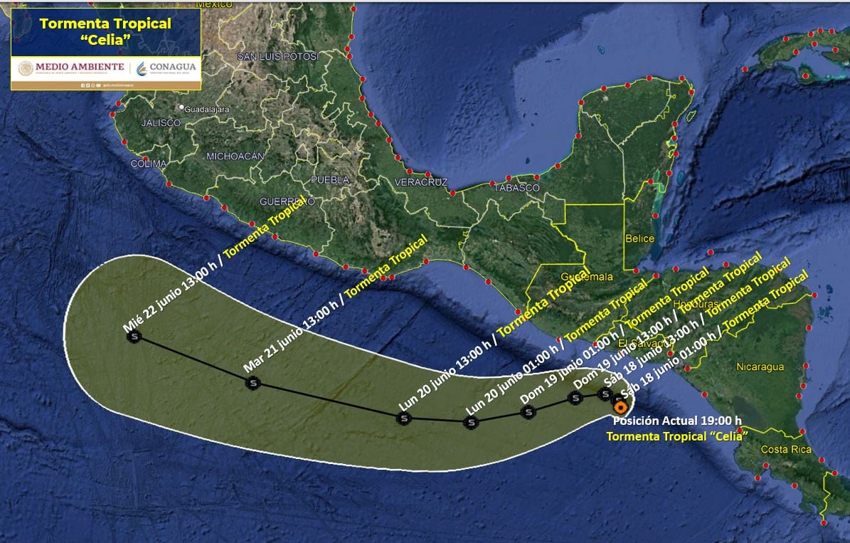Tormenta tropical Cecilia/conagua