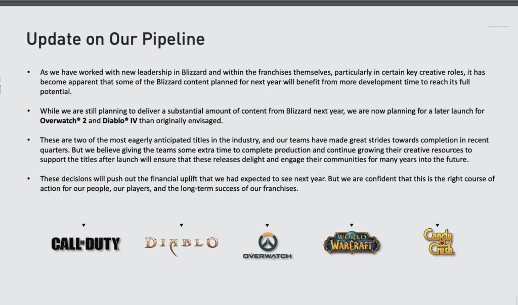Retraso Overwatch 2 y Diablo IV