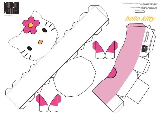 Hello Kitty para recortar y armar: 5 plantillas para imprimir en casa