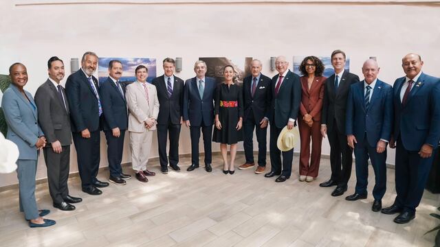 Claudia Sheinbaum y senadores de Estados Unidos