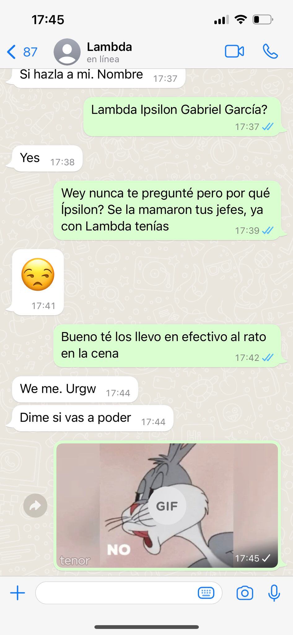 Conversación de Mauricio Mancera con el hacker de Lambda García.