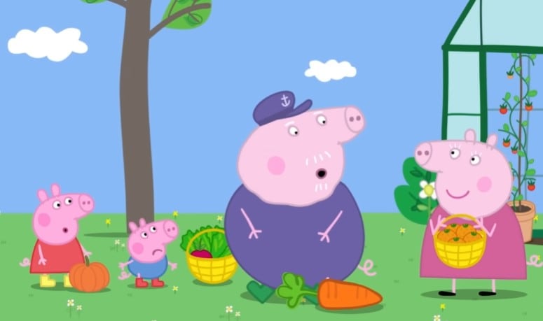 Búsqueda de frutas y verduras con Peppa Pig