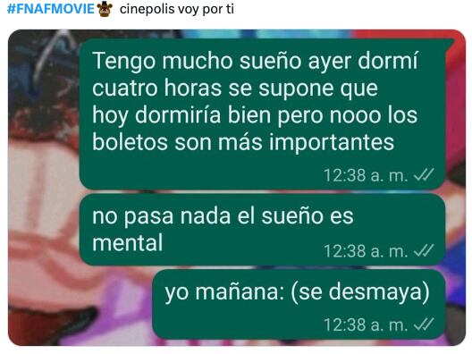 Memes de la preventa de Five Nights at Freddy’s en Cinemex