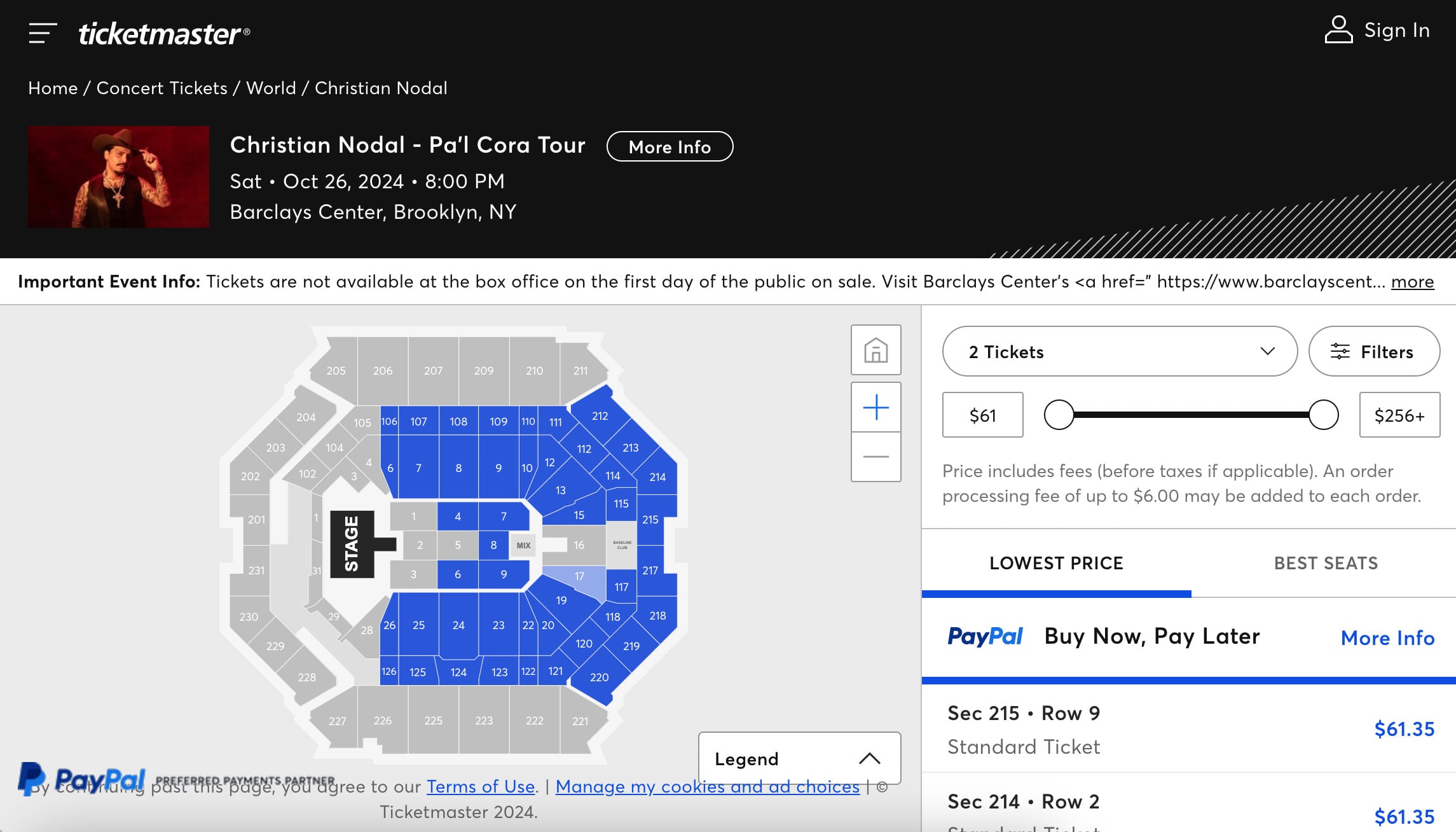 Boletos para los conciertos de Christian Nodal en Estados Unidos