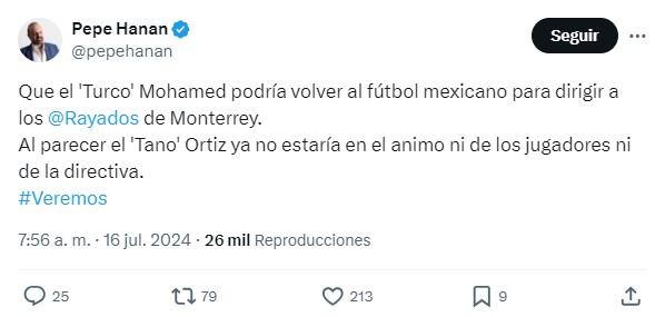 Mohamed podría regresar a Rayados