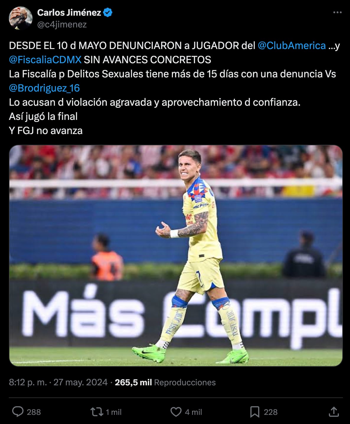 Tweet de Carlos Jiménez