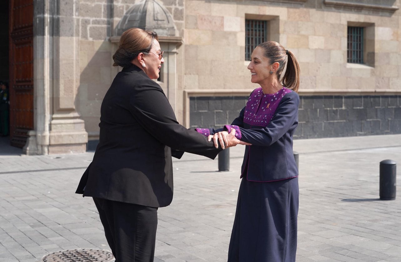 Palacio Nacional fue sede de una reunión privada entre Claudia Sheinbaum y Xiomara Castro