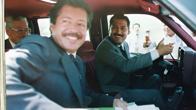 (Colosio con Manlio Fabio y Don Luis, padre del candidato)