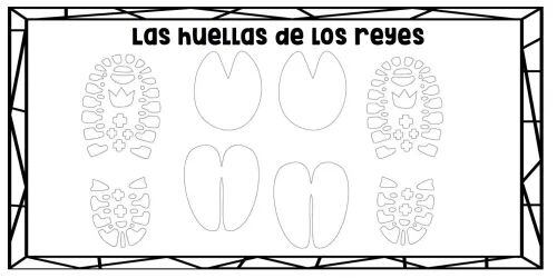 Plantillas de huella de los Reyes Magos