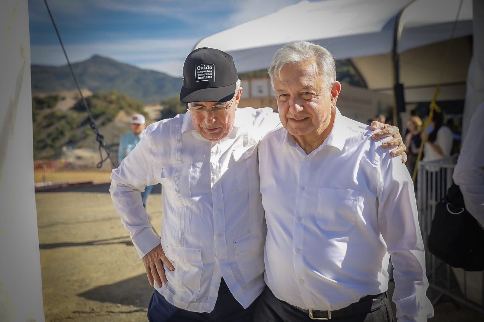 Rubén Rocha y AMLO en Rosario, Sinaloa