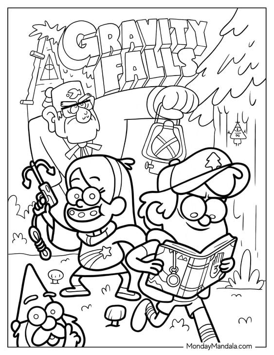 Dibujos de Gravity Falls para colorear