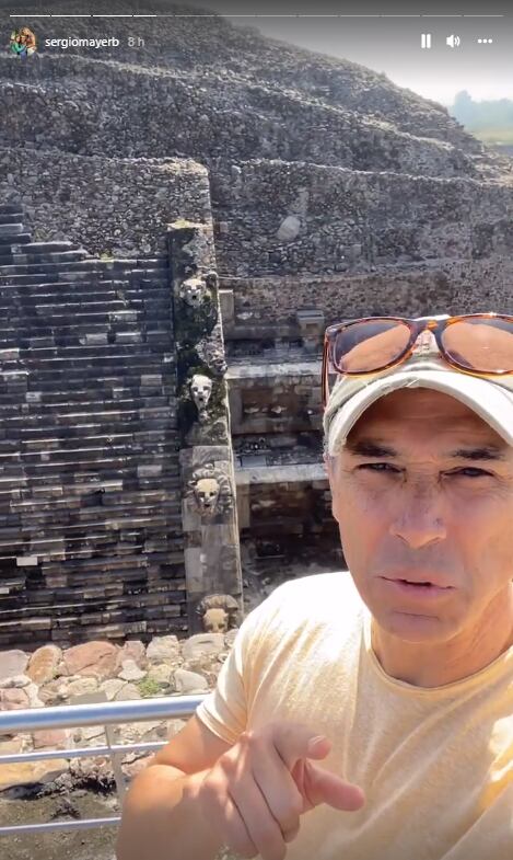 Sergio Mayer en Teotihuacan.