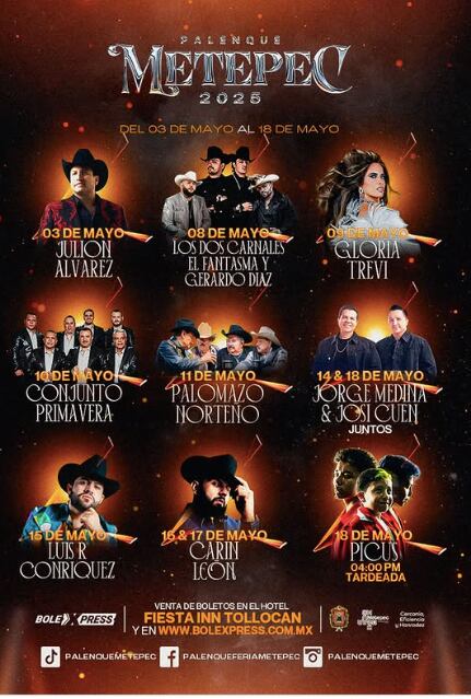 Cartel del Palenque de Metepec 2025