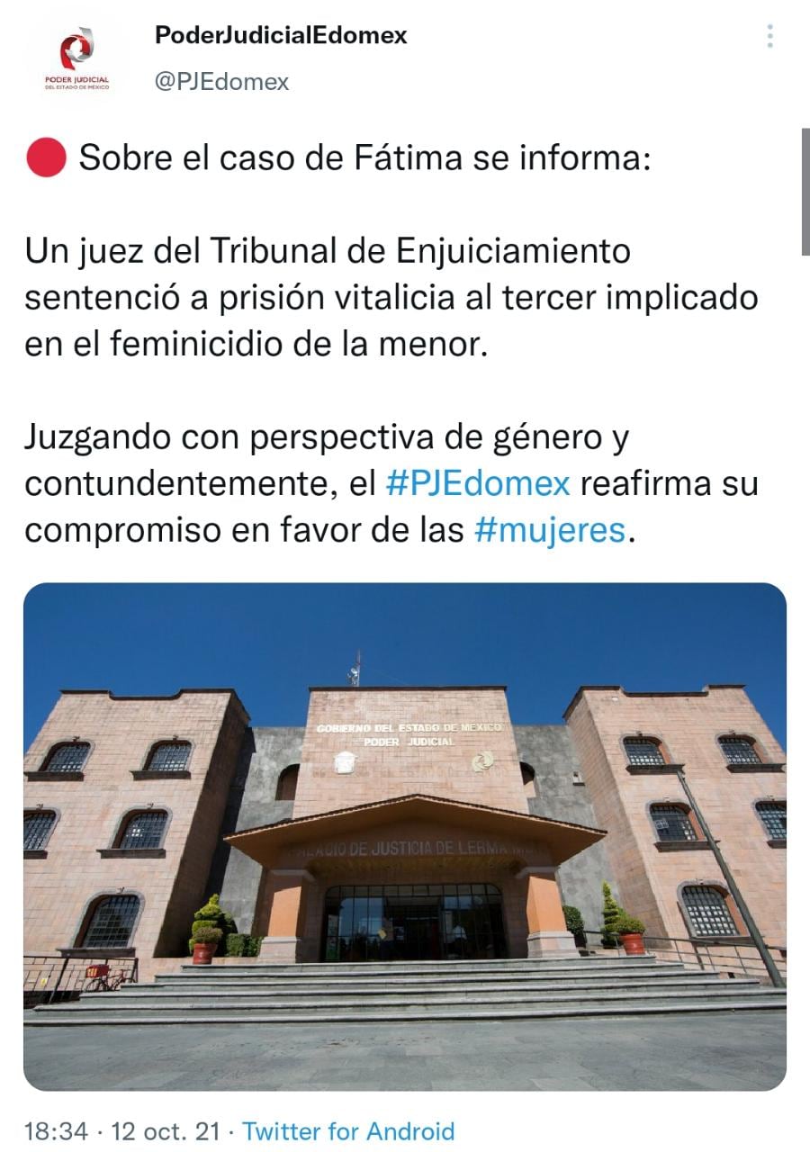 Sentencia feminicidio Fátima Quintana