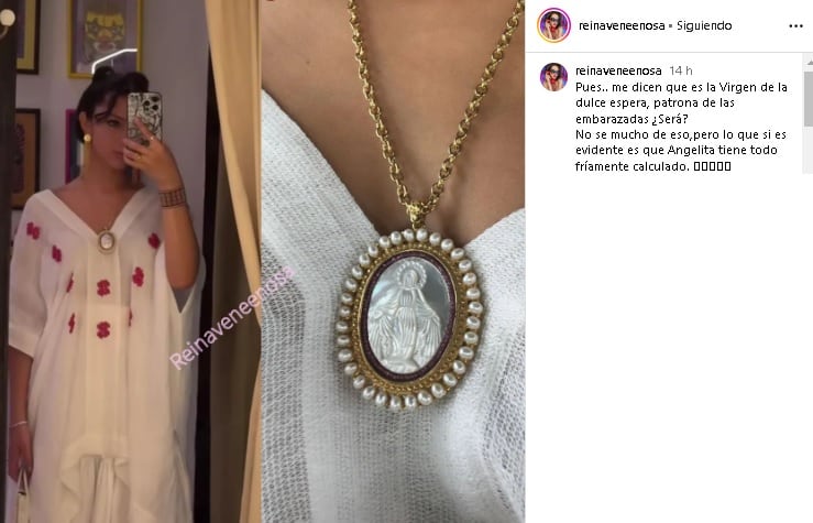 Medalla de Ángela Aguilar revelaría que sí está embarazada de Christian Nodal.