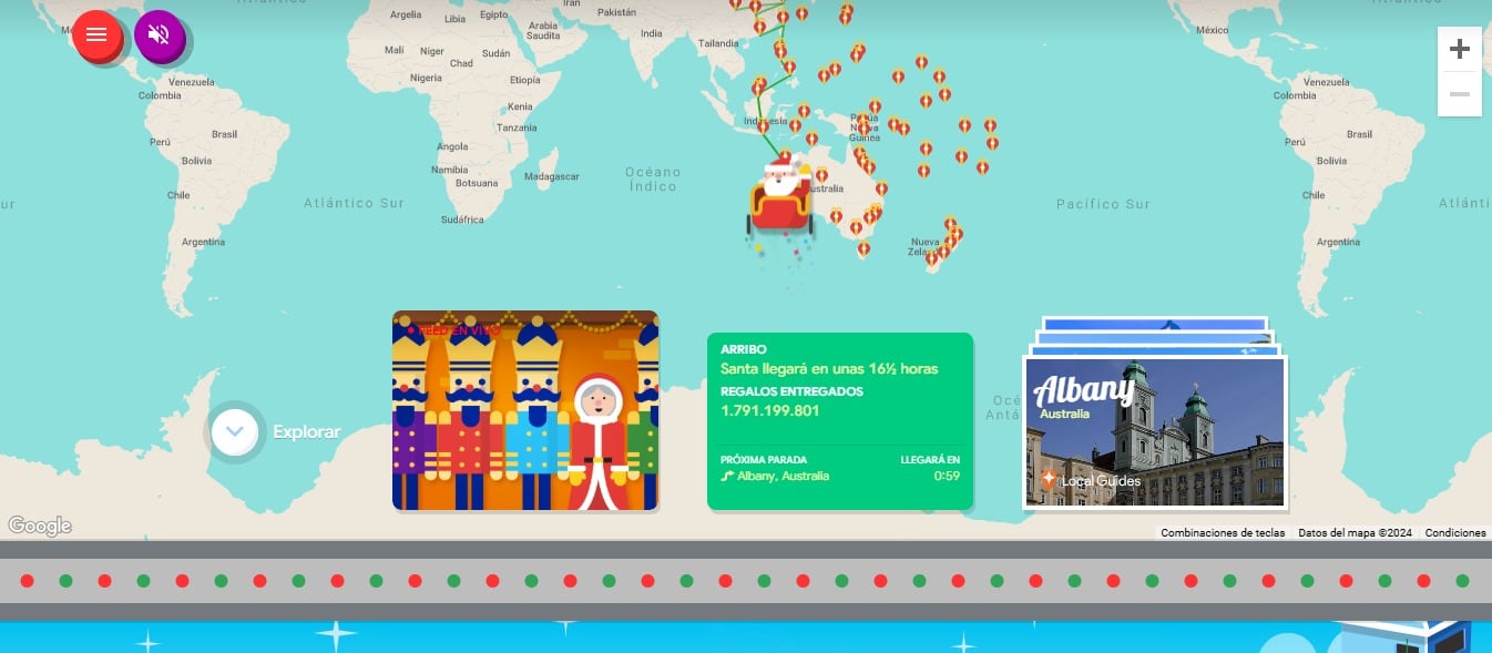 ¿A qué hora llega Santa Claus a México? Santa Tracker te muestra dónde está ahora mismo