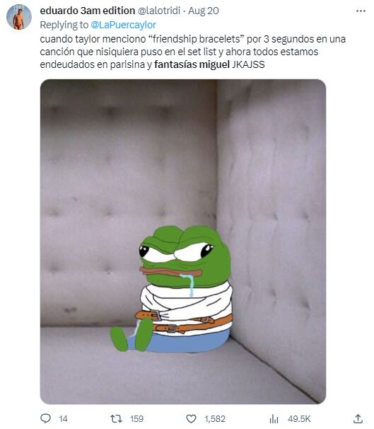 Memes de Fantasías Miguel por los conciertos de Taylor Swift en México