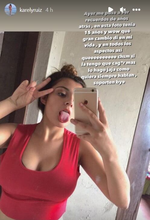 Karely Ruiz a los 15 años