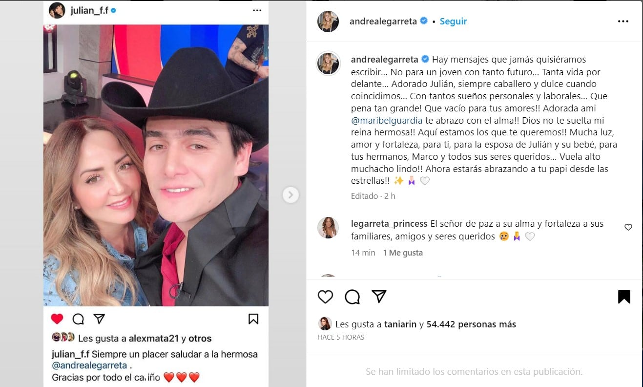 Andrea Legarreta y Julián Figueroa