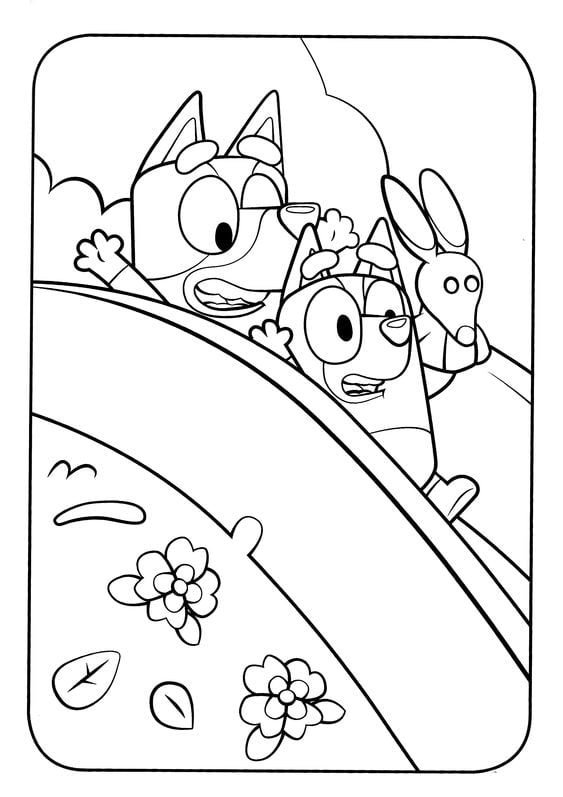 Dibujos de Bluey para colorear