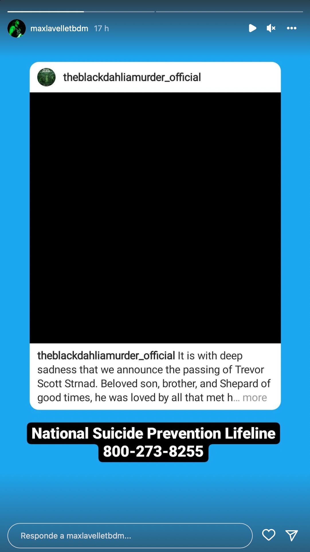 Trevor Scott Strnad murió a los 41 años; hay sospecha de los últimos momentos del vocalista de The Black Dahlia Murder