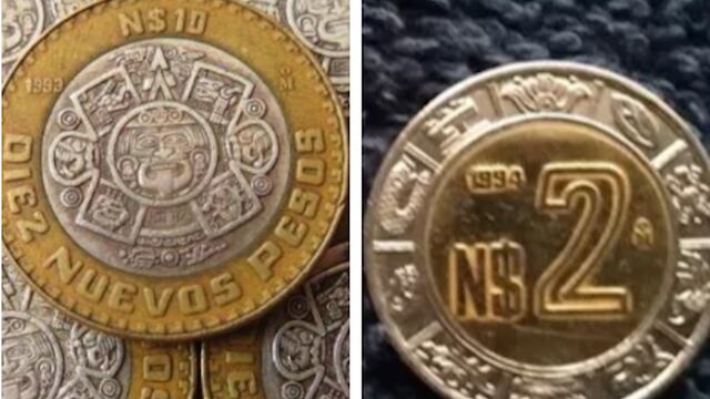 Monedas "nuevos pesos".