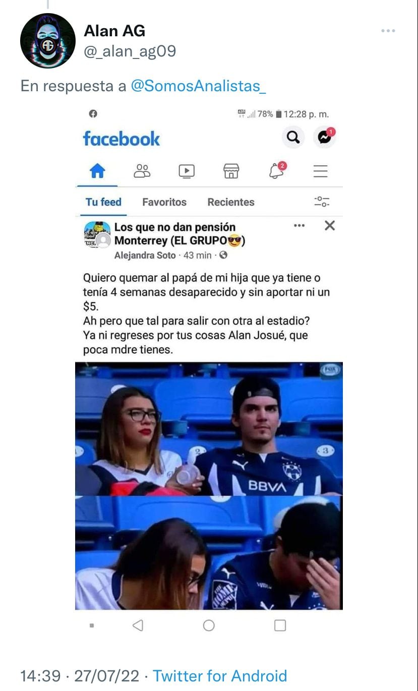Queja de la "supuesta pareja" del fan de Rayados.