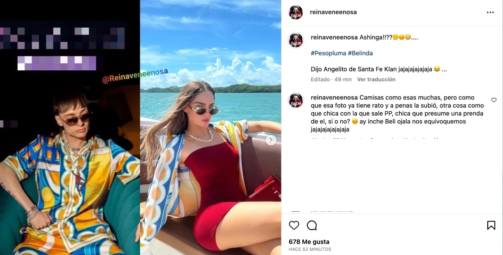 Belinda y Peso Pluma desatan rumor de un romance