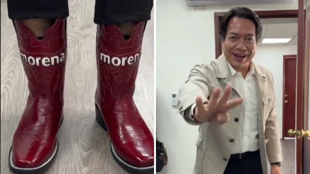 Mario Delgado y sus botas de Morena