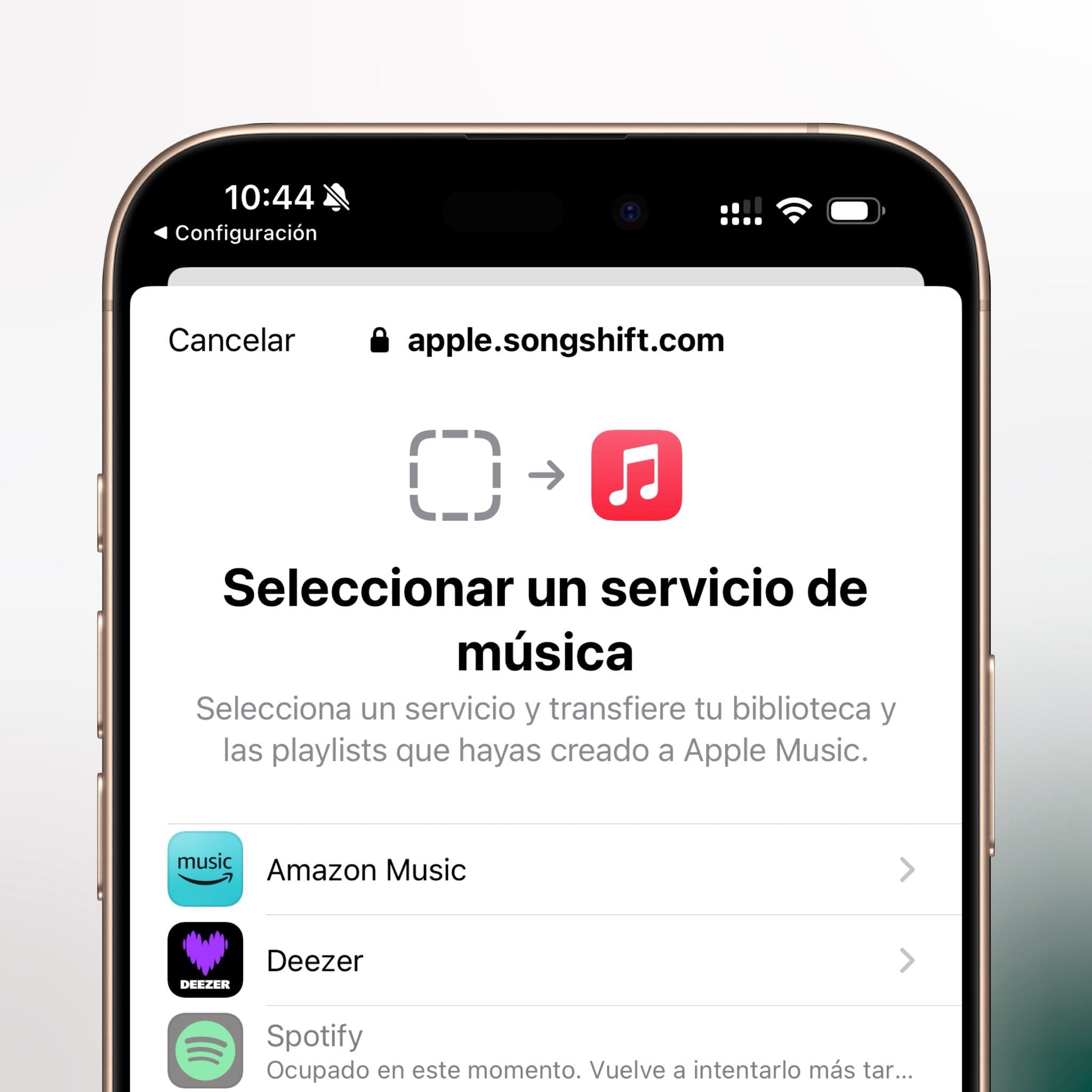 Transferencia de Spotify a Apple Music