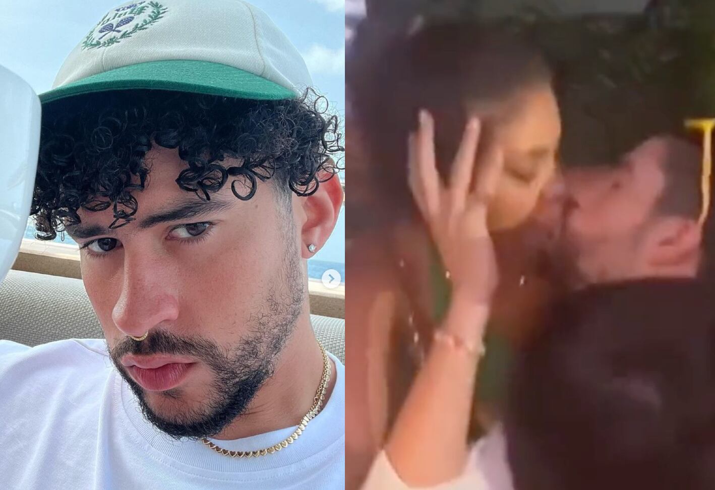 Una fan le roba un beso a Bad Bunny