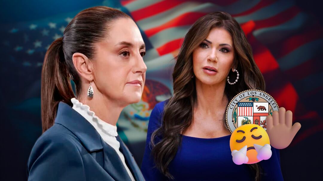 Claudia Sheinbaum responde a Kristi Noem: “Es falso que alenté las protestas violentas en Los Ángeles”