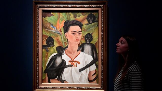 "Autorretrato con mono", Frida Kahlo.