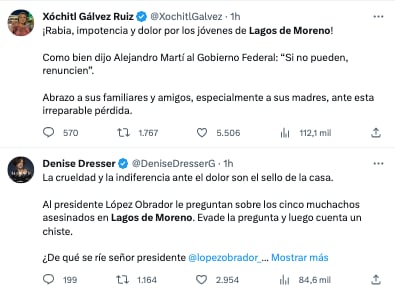 Critican a AMLO por evadir el caso de los jóvenes de Lagos de Moreno con chiste