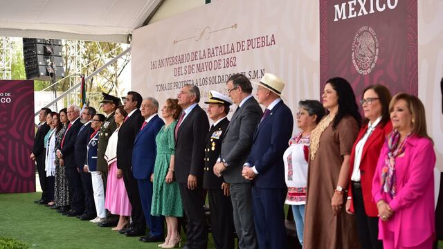 Las corcholatas acompañaron a AMLO en su discurso del 5 de Mayo por la Batalla de Puebla