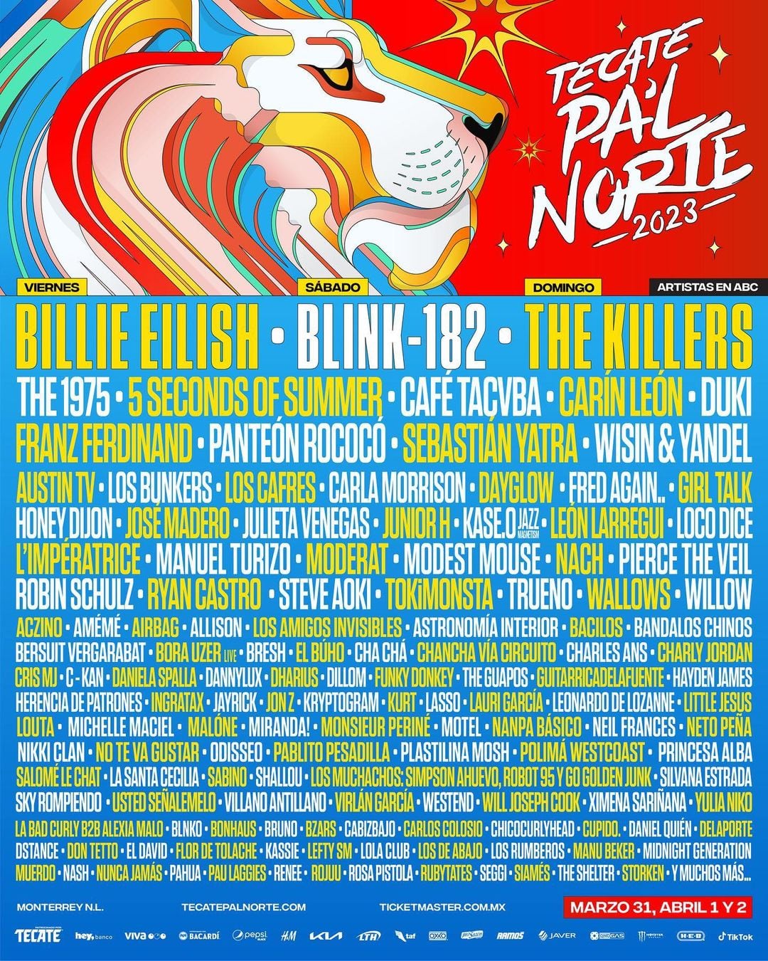 Tecate Pal Norte 2023 revela el cartel oficial