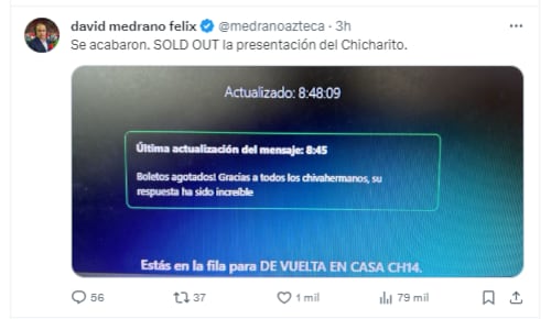 boletos agotados presentacion CH14
